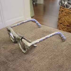 Modern Silver Eyewear Sculpture